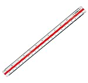 Graphoplex Kutch ME.370B - Righello triangolare, 30 cm, colore: Bianco