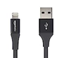 Amazon Basics 12-Pack USB A Cable with Lightning Connector, Premium Collection - 4 Inches (10 Centimeters)- Black