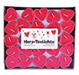 Lot de 50 bougies chauffe-plat Pajoma en forme de cœur Love you, 3h, Rouge