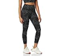 Core 10 Damen Übergröße Bequeme Yoga-Leggings Caprilänge hohe Taille 56 cm, Schwarz, Abstrakter Druck, XXL Große Größen
